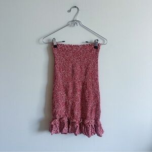 3/$20⚡️American Eagle Floral Stretchy Ruffle Bottom Strapless Mini Dress BodyCon
